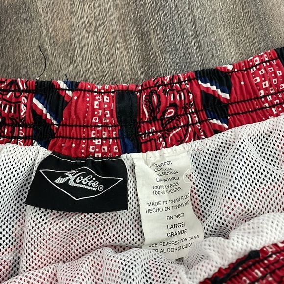 Vintage Hobie Bandana Print Swim Trunks - Picture 3 of 5